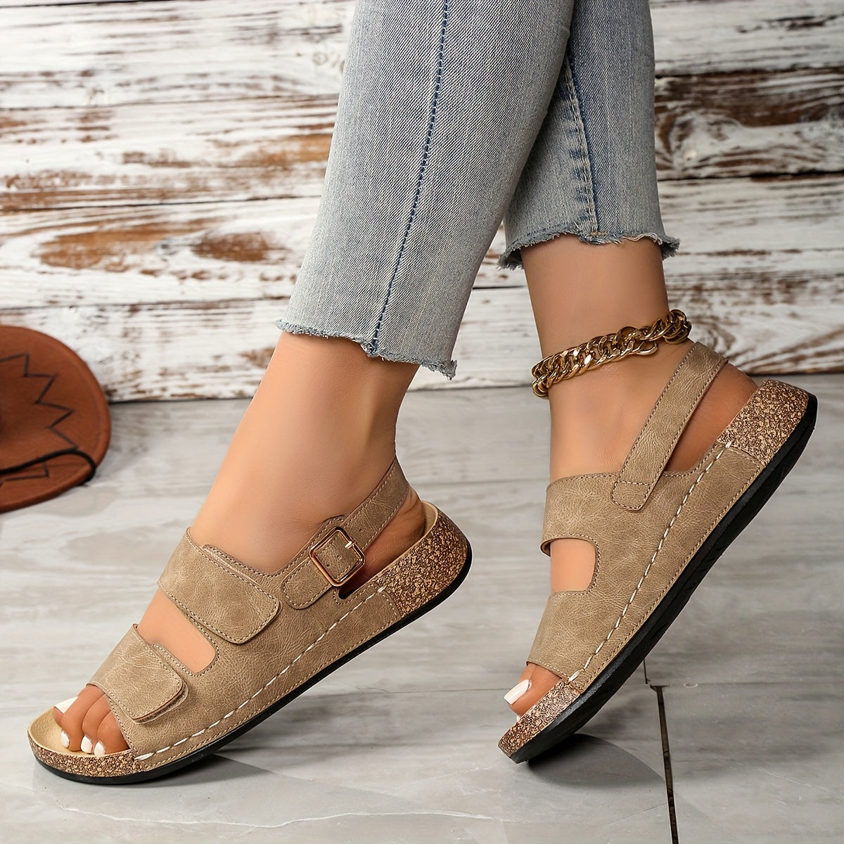 Amandine | Sandales Plates de Soutien