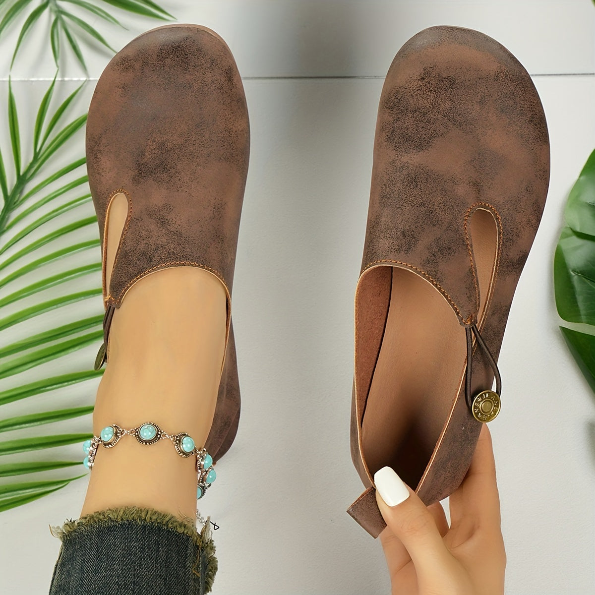 Hazel | Chaussures Orthopédiques Plates Antidérapantes Rétro