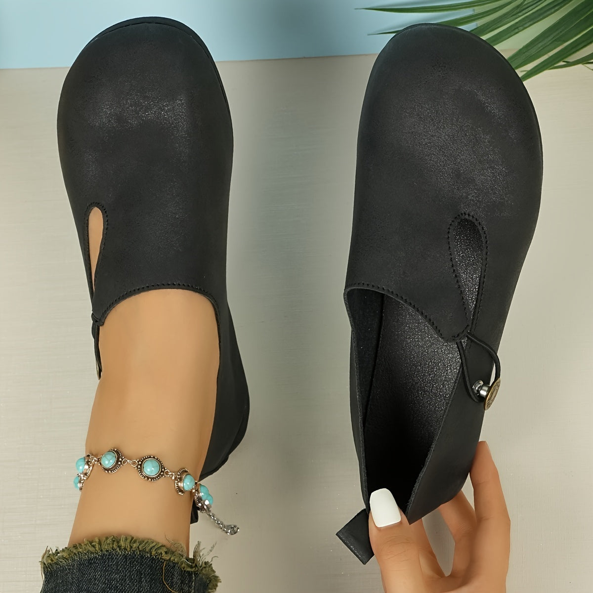 Hazel | Chaussures Orthopédiques Plates Antidérapantes Rétro