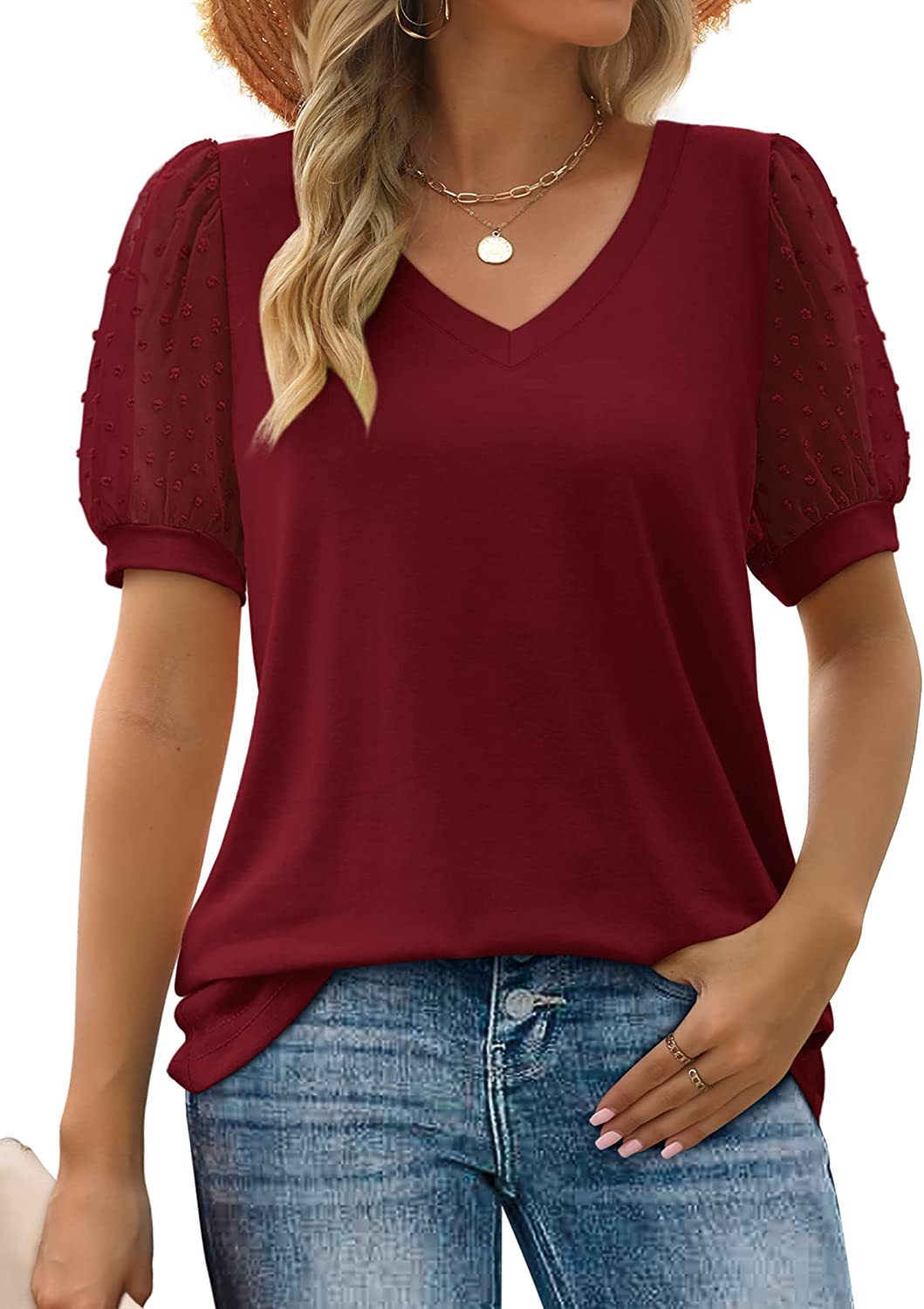 Véronique™ | Blouse Élégante avec Manches Bouffantes