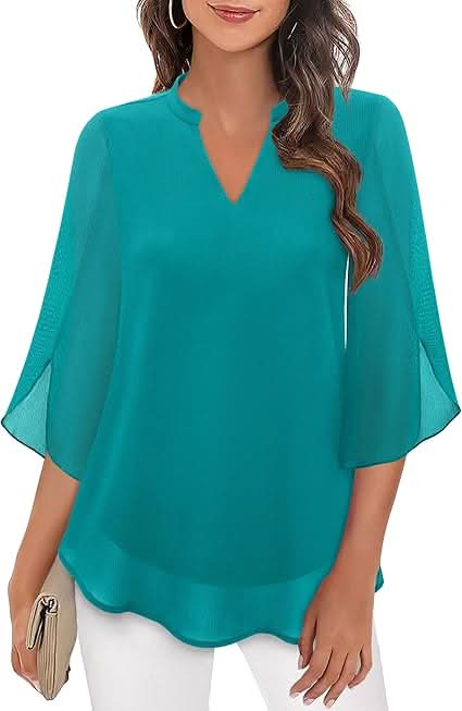 Marguerite™ | Blouse fluide à effet superposé