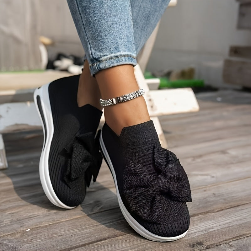Été Léger - Baskets Noires Tricotées