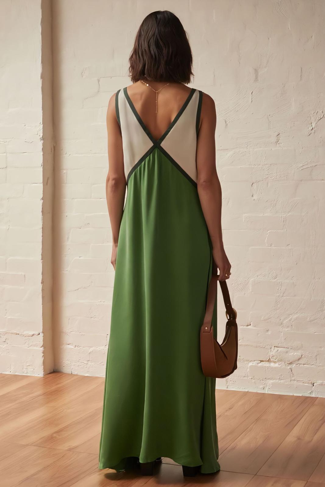 Élena | Élégante robe midi sans manches