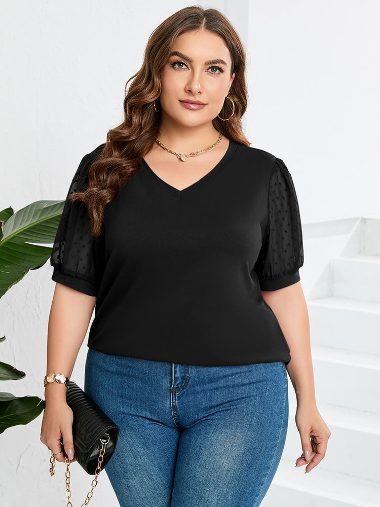 Véronique™ | Blouse Élégante avec Manches Bouffantes