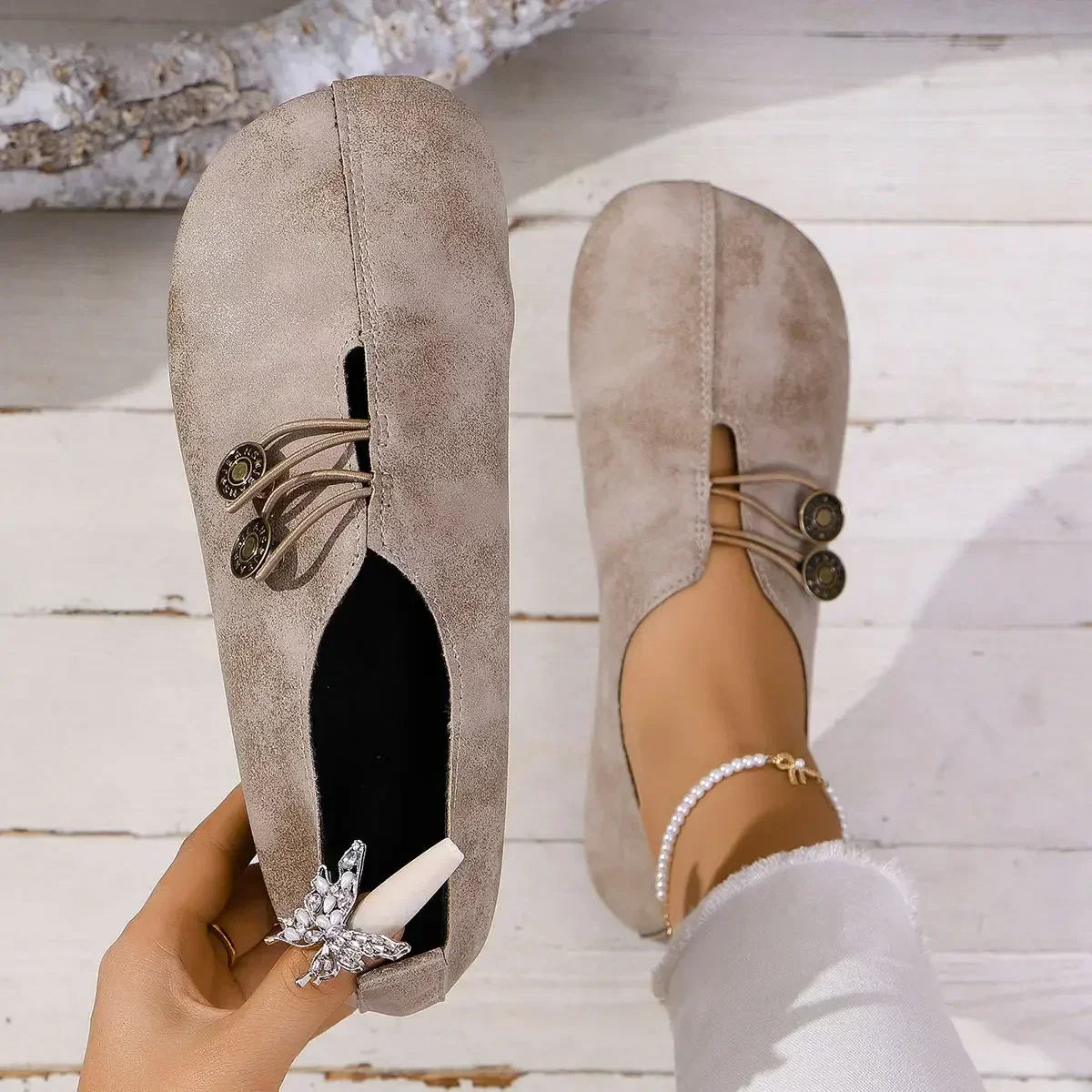 Liliane™ – Mocassins en Suède Orthopédique