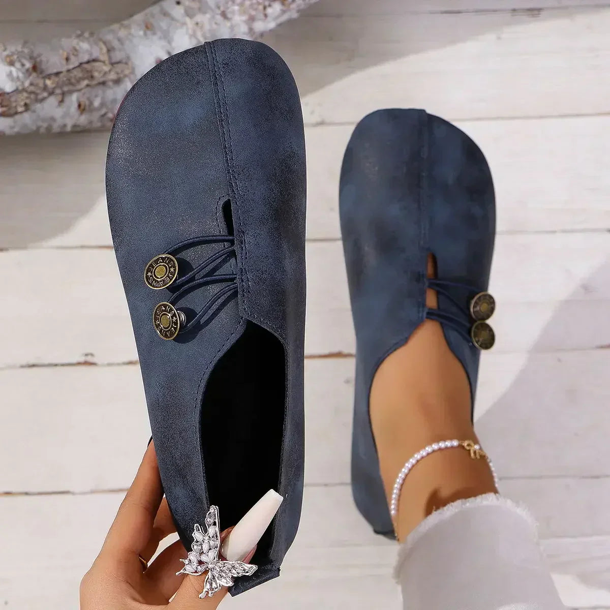 Liliane™ – Mocassins en Suède Orthopédique