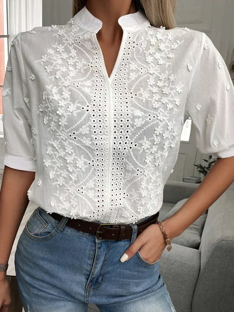 Sophie - Blouse luxueuse brodée