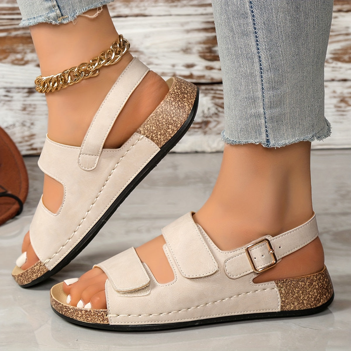 Amandine | Sandales Plates de Soutien
