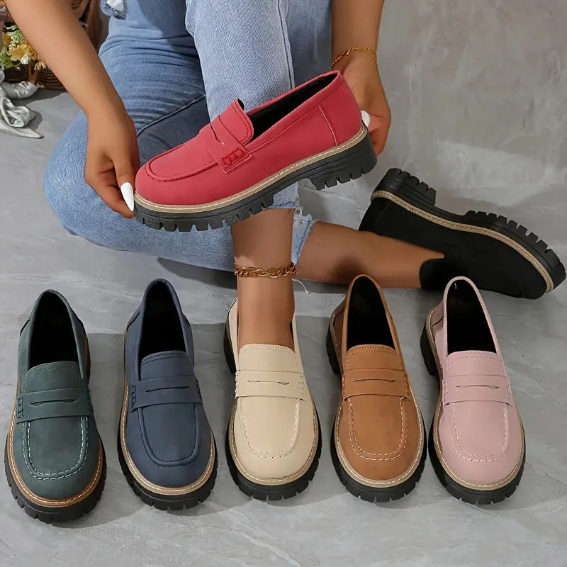 Mocassins chunky confortables pour femmes