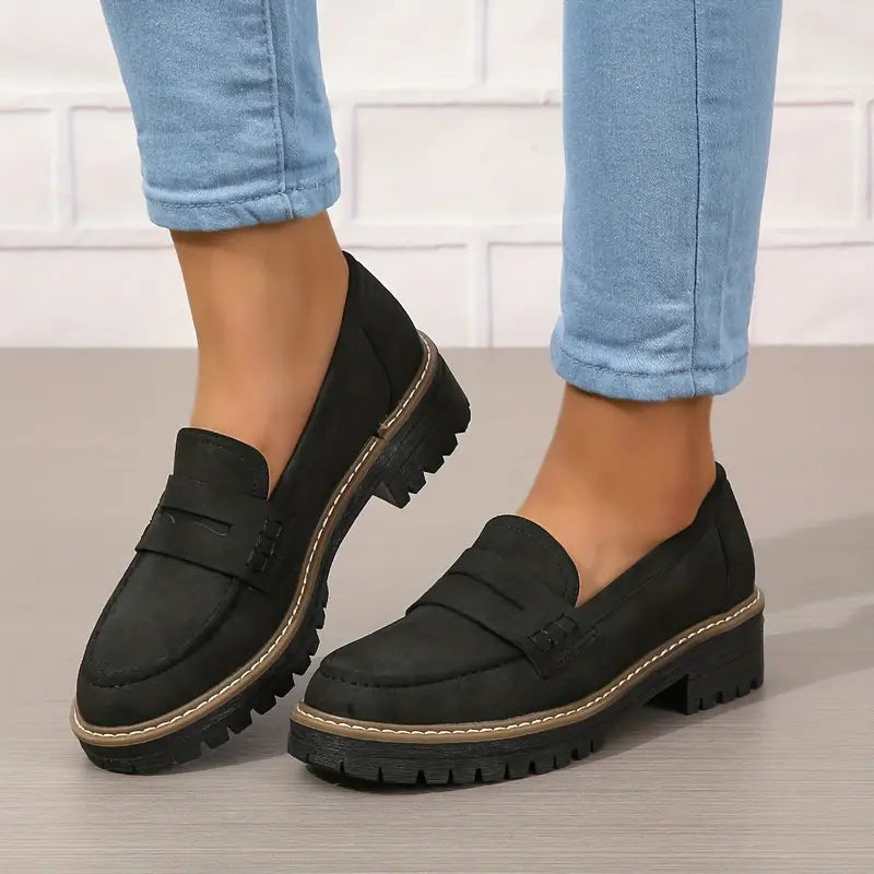 Mocassins chunky confortables pour femmes