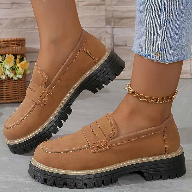 Mocassins chunky confortables pour femmes