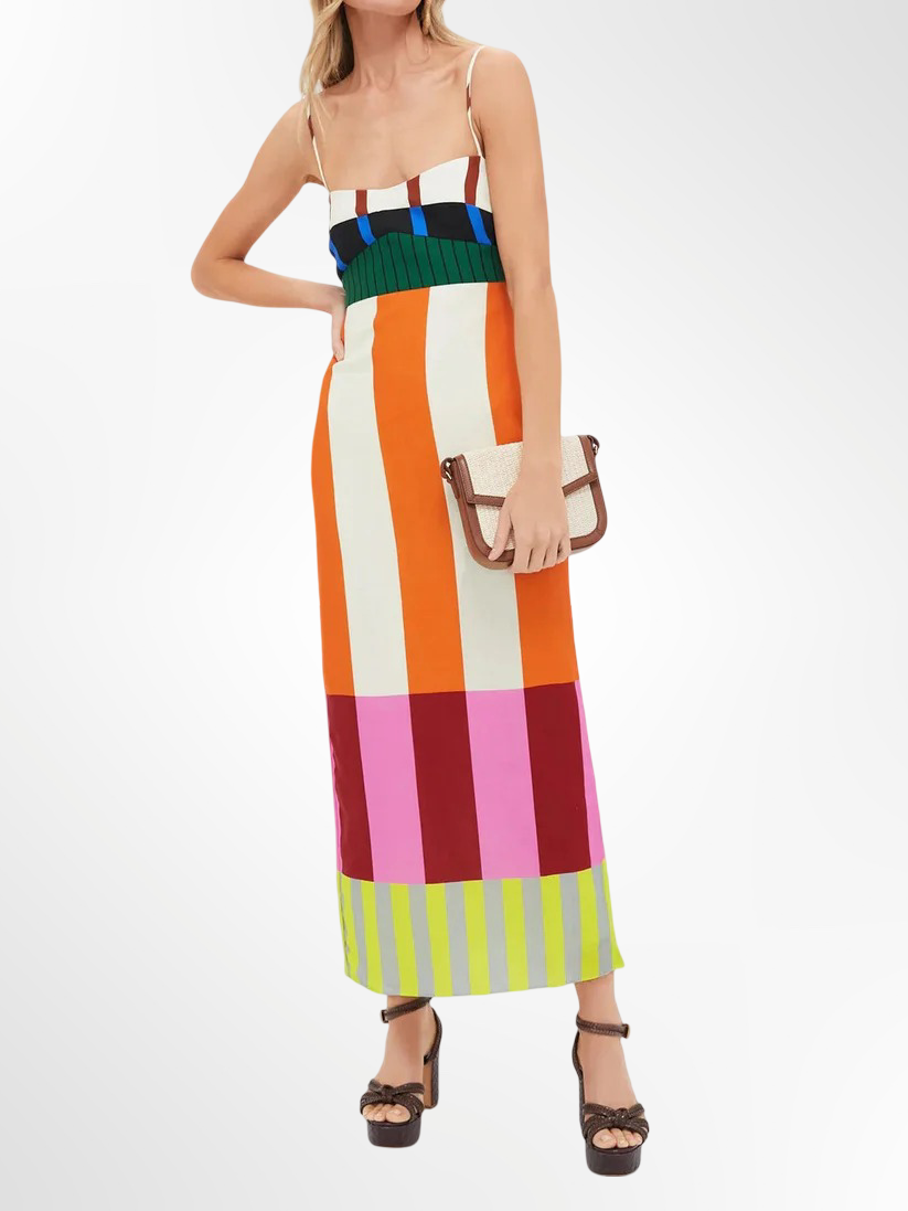 Elsa | Robe longue multicolore