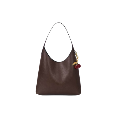 Clotilde | Sac en simili cuir  avec charme cerise
