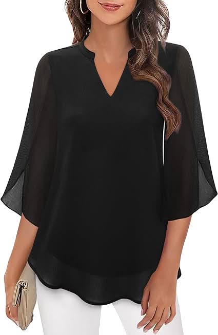 Marguerite™ | Blouse fluide à effet superposé
