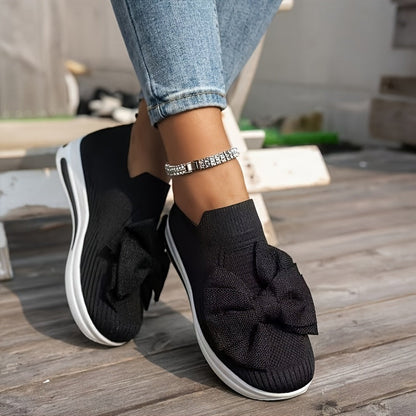 Été Léger - Baskets Noires Tricotées