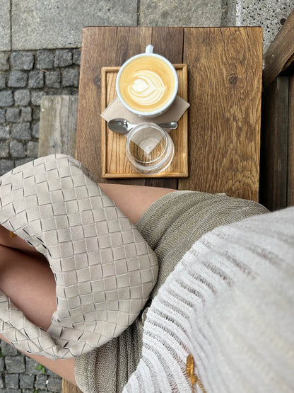 Anémone | Mini sac en daim tissé