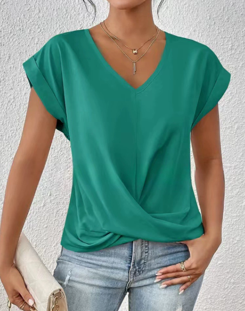 Éloïse™ | T-shirt Col Cœur Décontracté